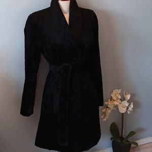 Ivanka Trump black faux fur coat